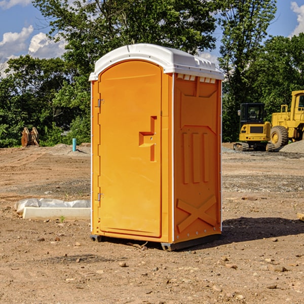 how often are the porta potties cleaned and serviced during a rental period in Massac County